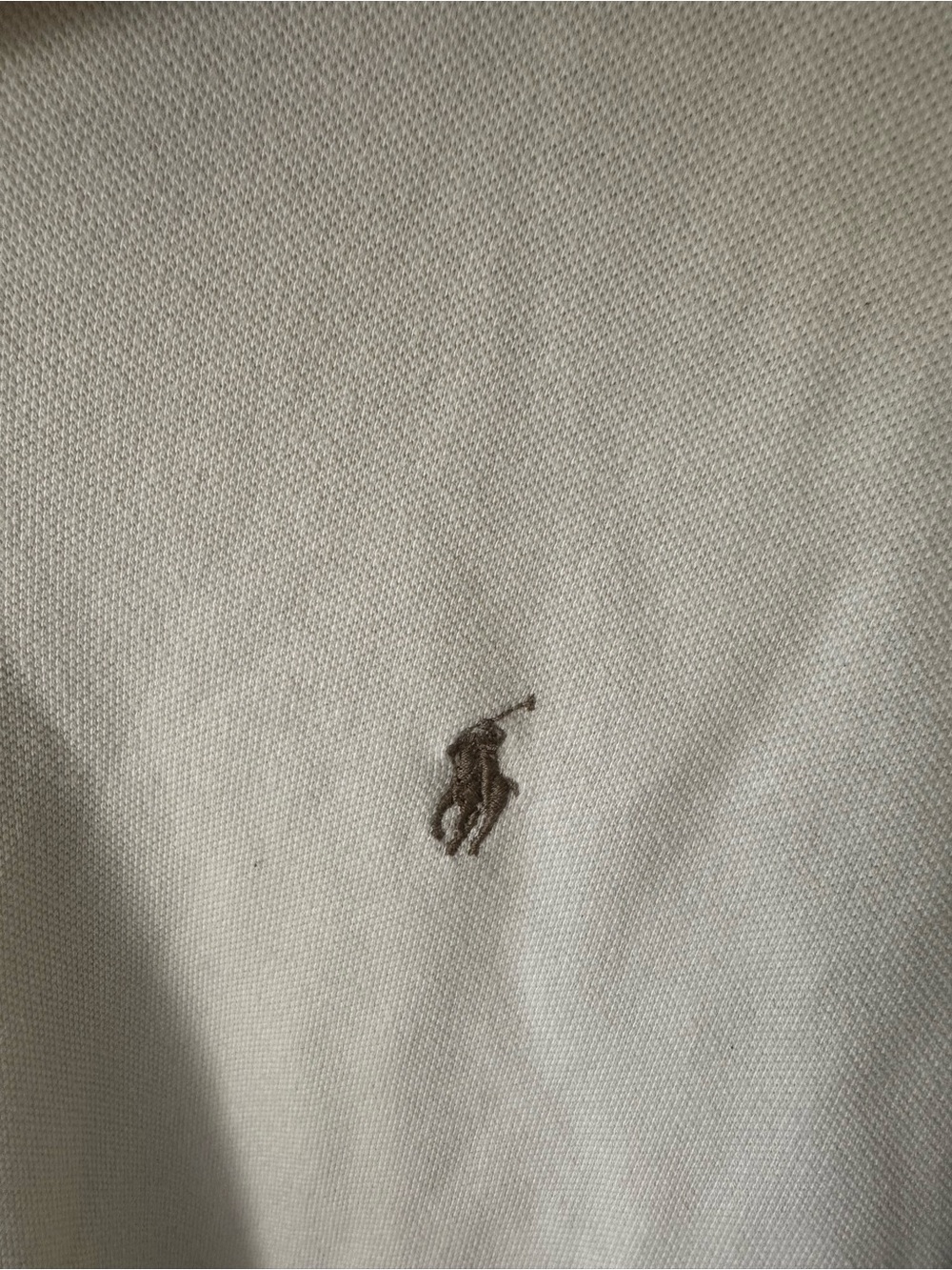 Vintage Ralph Lauren Men’s Cream Polo - Picture 3 of 10